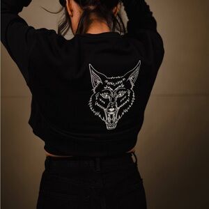 Heretic Moto La Loba Crop Crew Sweatshirt Rare Graphic Cropped Women’s Small